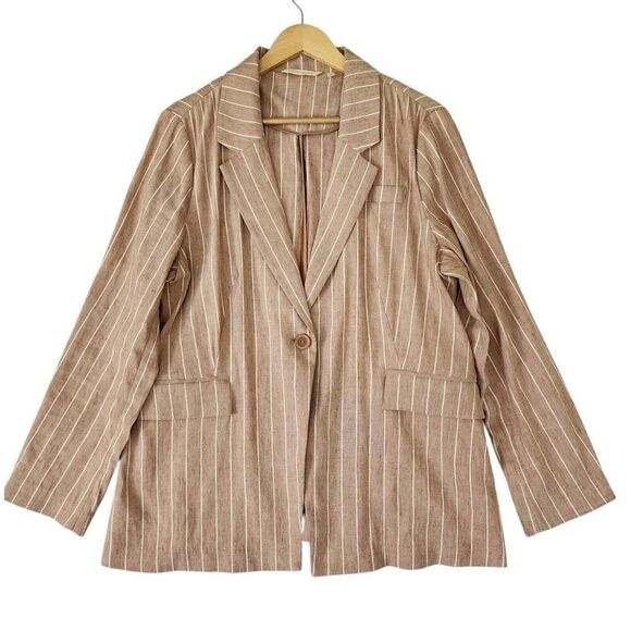 ✨HP✨Soft Surroundings Sunswept Stripe Sz Medium Blazer✨ - Picture 4 of 9